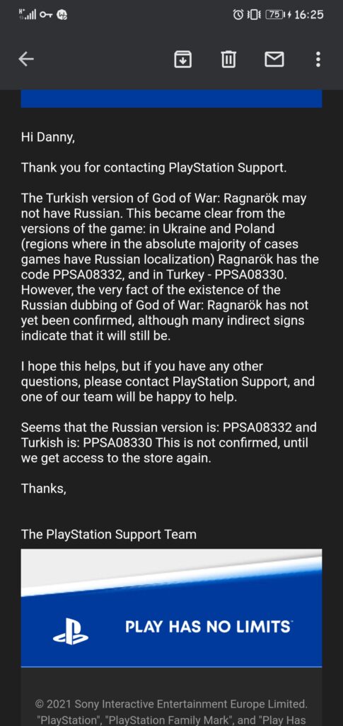 Техподдержка PS Store: «God of War: Ragnarök может не иметь русского языка» 