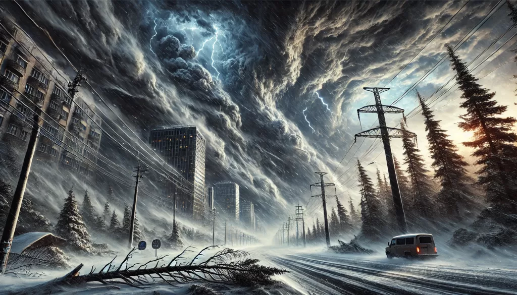 Штормовые вихри и мокрый снег: Гидрометцентр предупреждает об опасной погоде