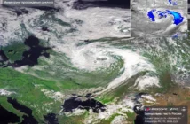 Роскосмос заснял гигантский циклон Корнелиус над Москвой