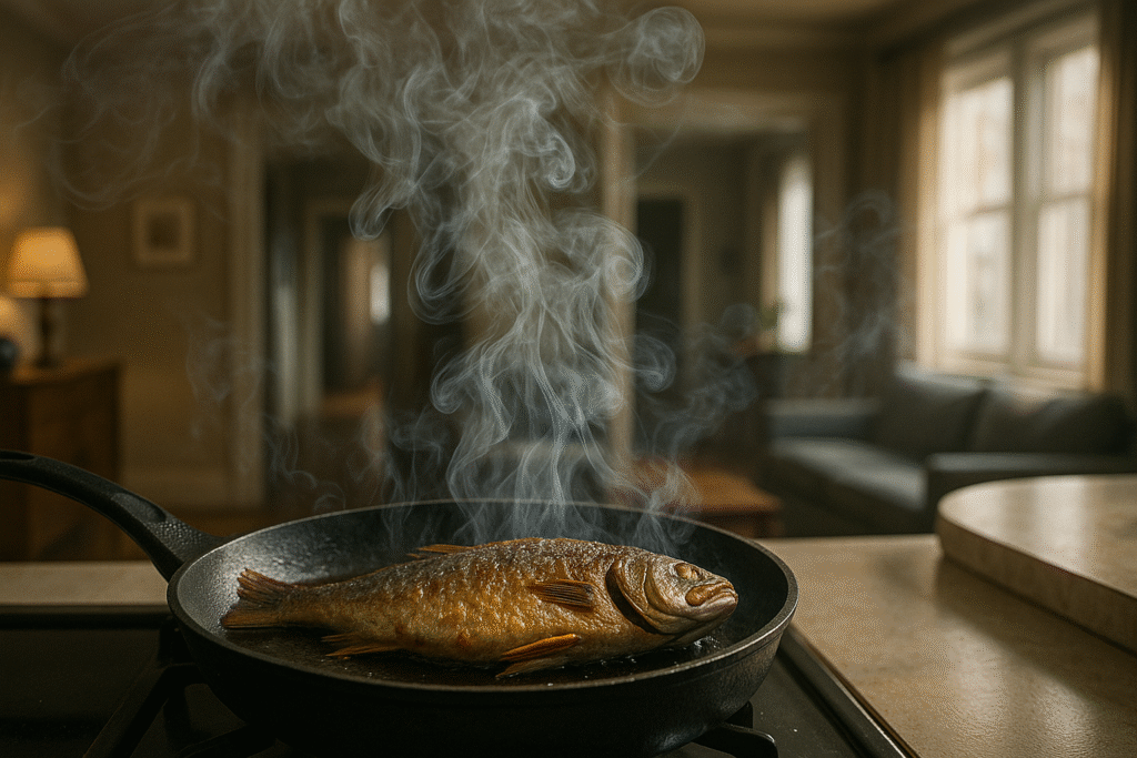 Россиян могут теперь штрафовать за запах жареной рыбы