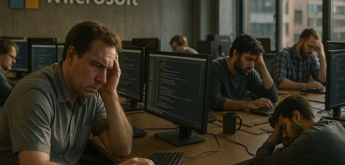 В Microsoft программист умер за компьютером от переработок