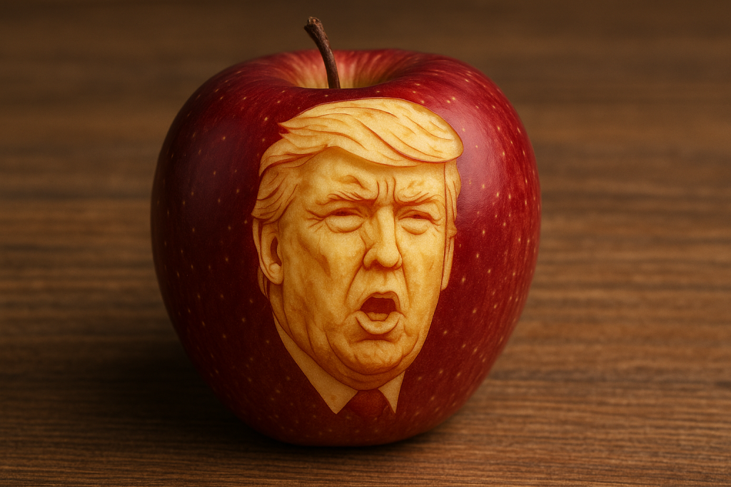 Яблоки с лицом Трампа: Сеул везет на АТЭС самый необычный подарок
