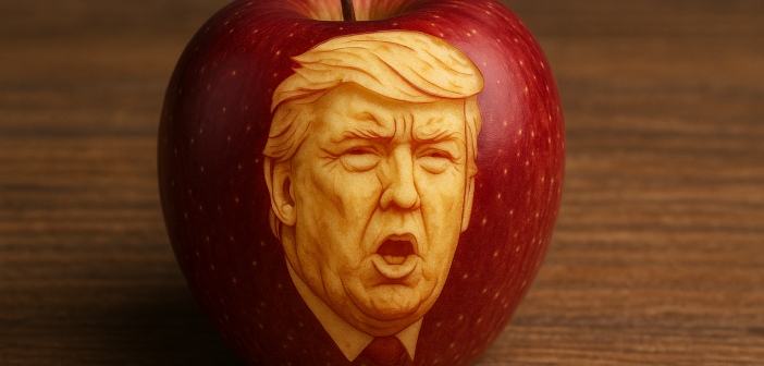 Яблоки с лицом Трампа: Сеул везет на АТЭС самый необычный подарок