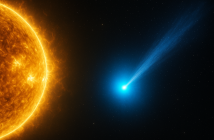 Комета 3I/ATLAS озадачила астрономов синим свечением у Солнца