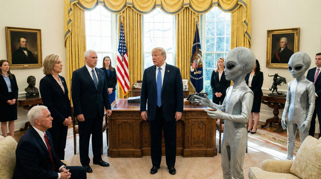 Дональд Трамп готовит историческое признание контакта с внеземным разумом