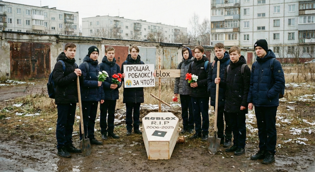 Российские школьники устраивают массовые «похороны» Roblox после блокировки