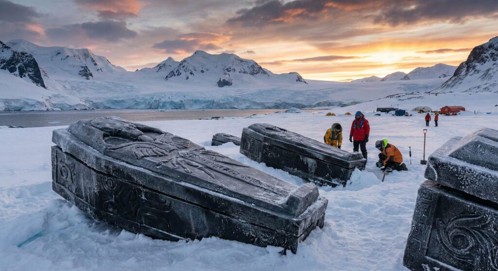 В Антарктиде найдены черные саркофаги с предупреждением для человечества