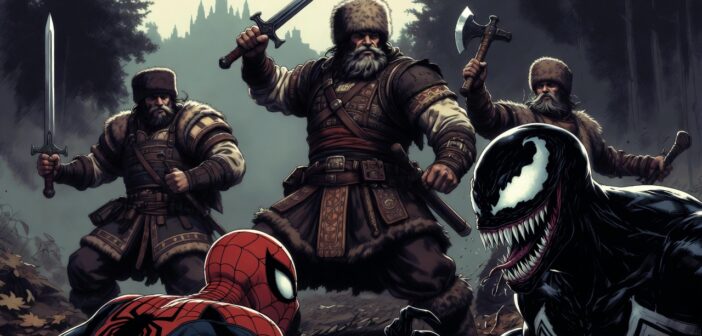 Роскомнадзор предложил заменить супергероев на школьных тетрадях на русских богатырей