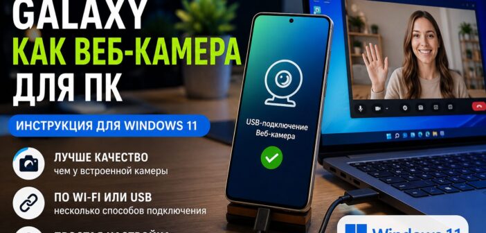 Samsung Galaxy можно использовать как веб-камеру для ПК: как включить функцию в Windows 11
