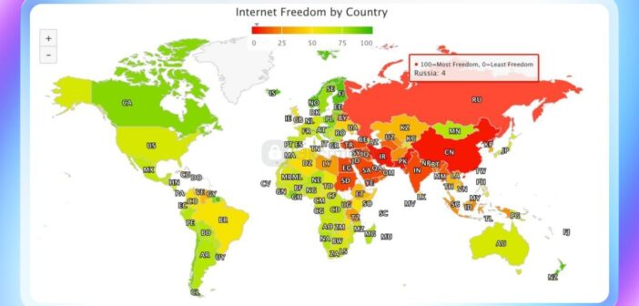 Россия оказалась на дне мирового рейтинга свободы интернета