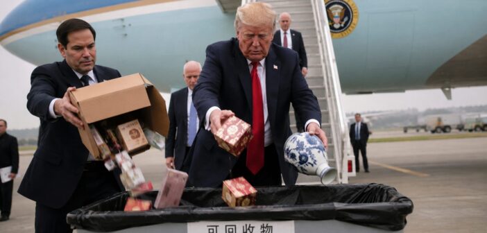 Трамп и его чиновники от страха выбросил в Китае все подарки
